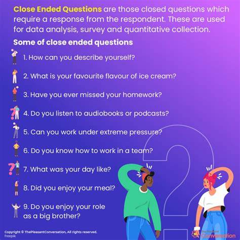 Closed Ended Questions Examples