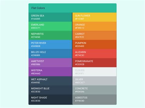 Color Palette For Css