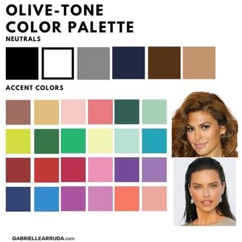 Color Palette For Light Olive Skin