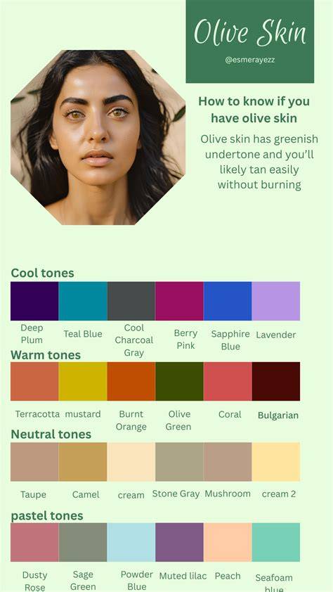 Color Palette For Neutral Olive Skin Tone