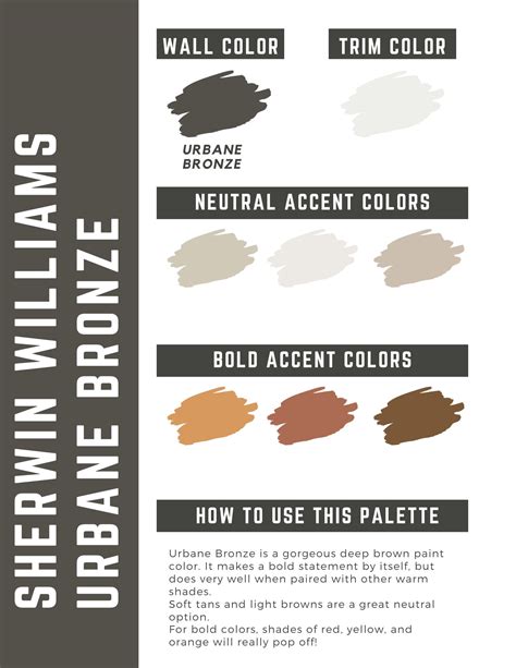 Color Palette For Urbane Bronze