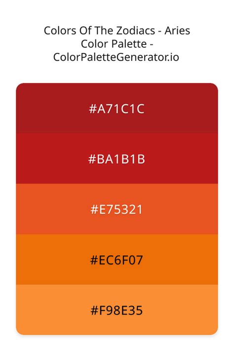 Color Palettes For Zodiacs