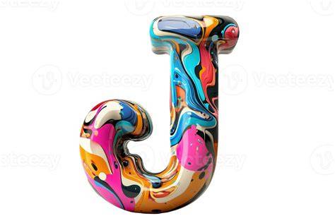 Colorful Letter J