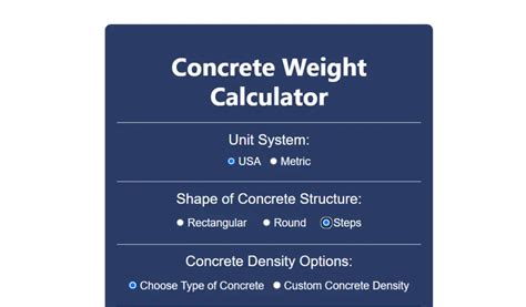 Concrete Weight
