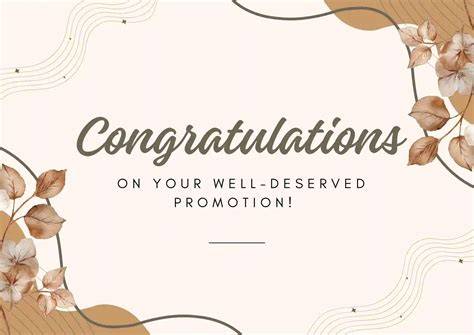 Congratulations On Promotion
