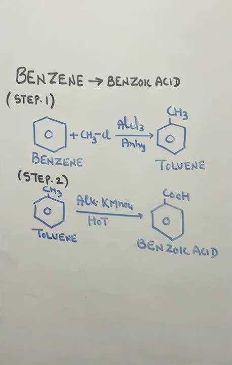 Conversion Of Benzoic Acid To Benzene