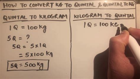 Conversion Of Quintal To Kg