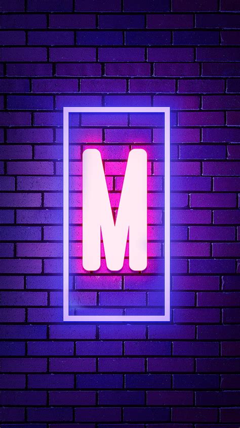 Cool Neon Letter M Wallpapers