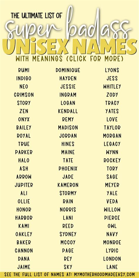 Cool Unique Names