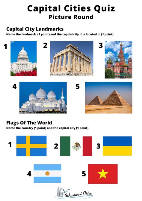 Country Capital Quiz With Answers