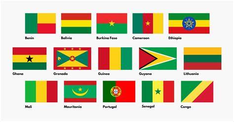 Country Flag Yellow Green Red