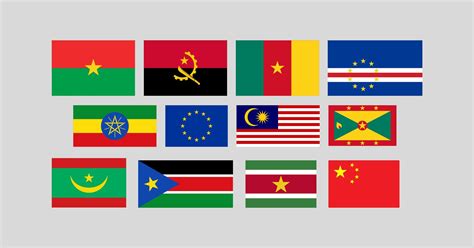 Country Flag Yellow Star
