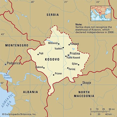 Country Kosovo Map