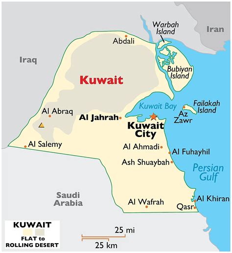 Country Kuwait Map