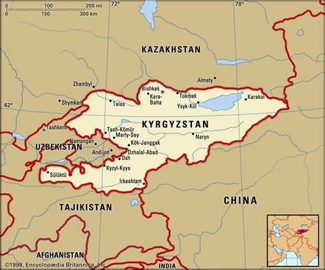 Country Kyrgyzstan Map