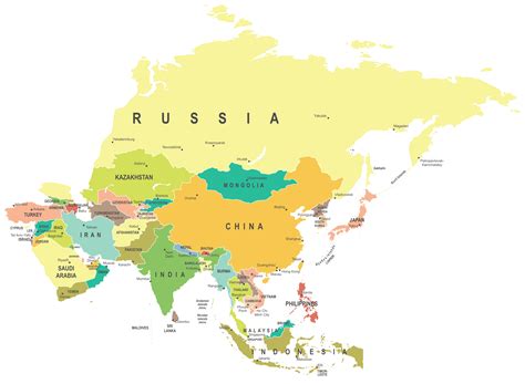 Country Map In Asia
