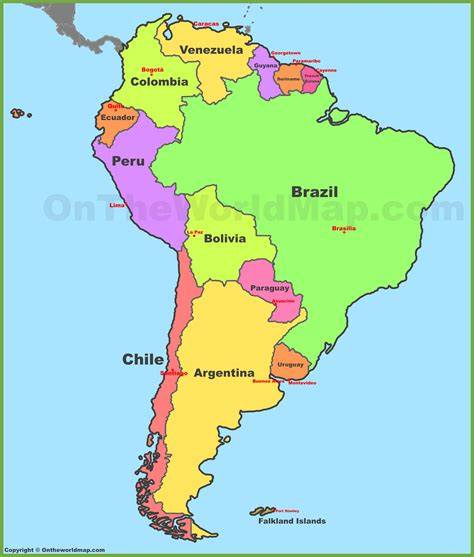 Country Map In South America