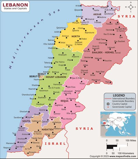 Country Map Lebanon