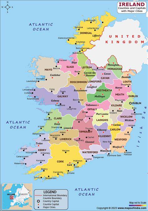 Country Map Of Ireland