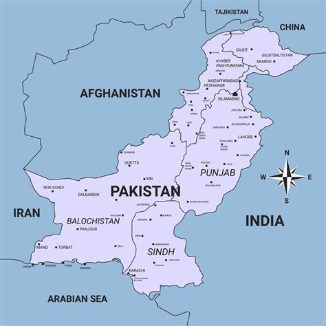 Country Map Pakistan