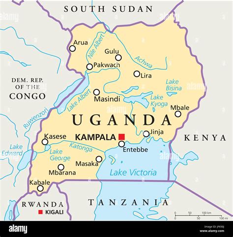 Country Map Uganda