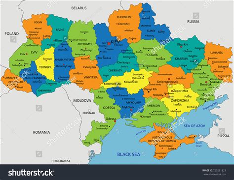 Country Map Ukraine