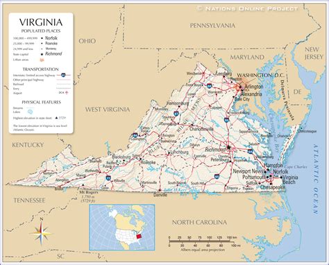 Country Map Virginia