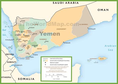 Country Near Yemen Map