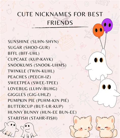 Cute Friend Nicknames