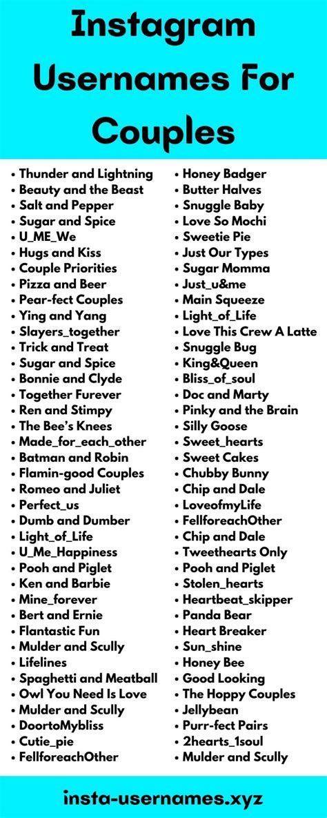 Cute Names For Couples