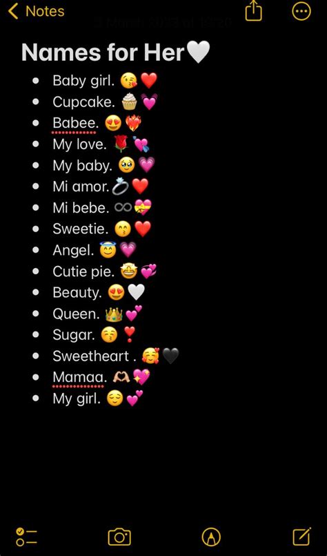 Cute Names For Girlfriend
