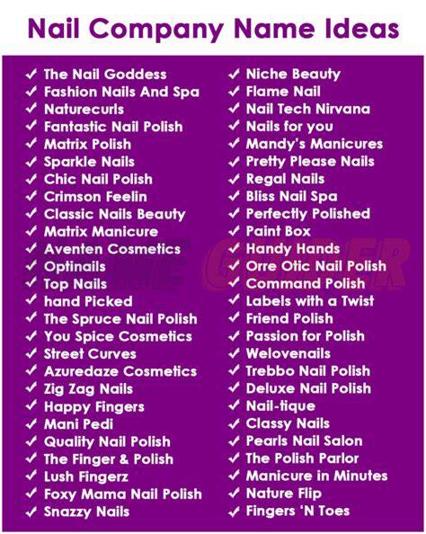 Cute Names For Nail Business