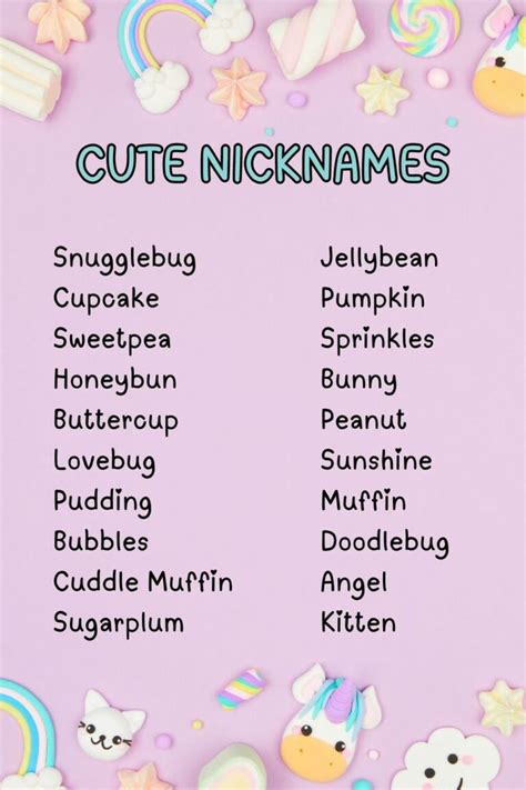 Cute Names For Nicknames