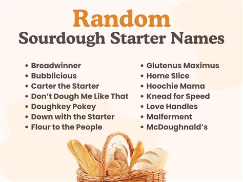 Cute Names For Sourdough Starter