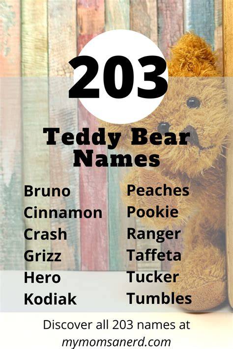 Cute Names For Teddy Bears