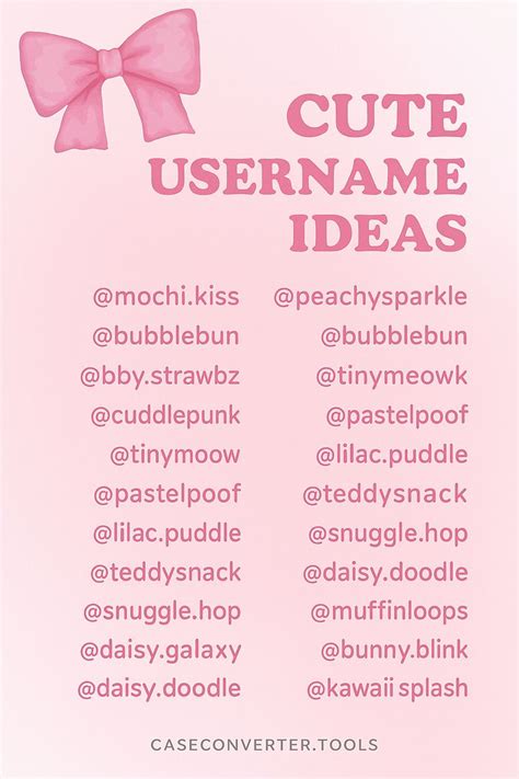 Cute Names For Username Girl