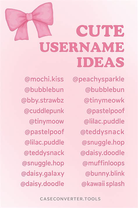 Cute Names For Usernames