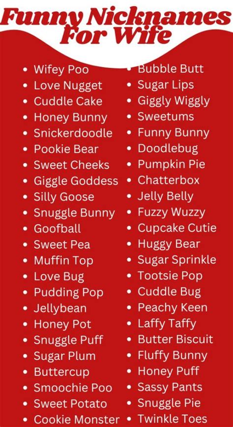 Cute Names For Wife