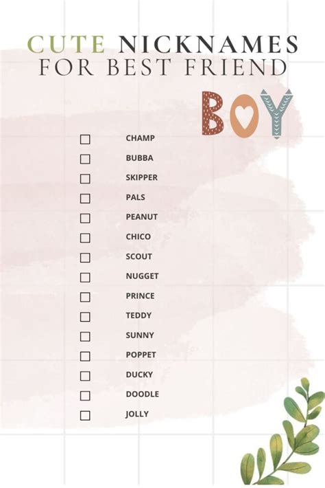 Cute Names For Your Best Friend