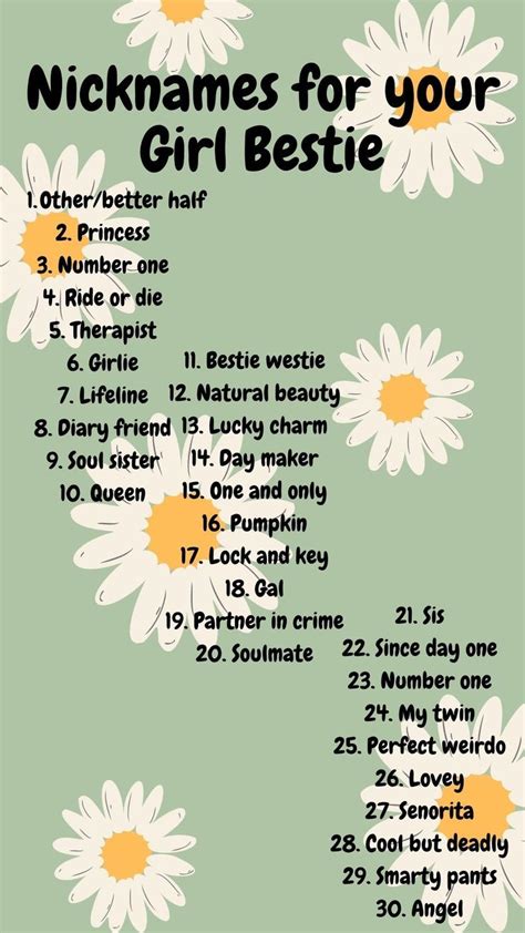 Cute Names For Your Girl Best Friend