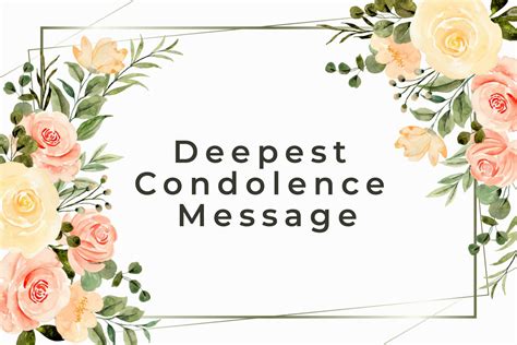 Deepest Condolences Message