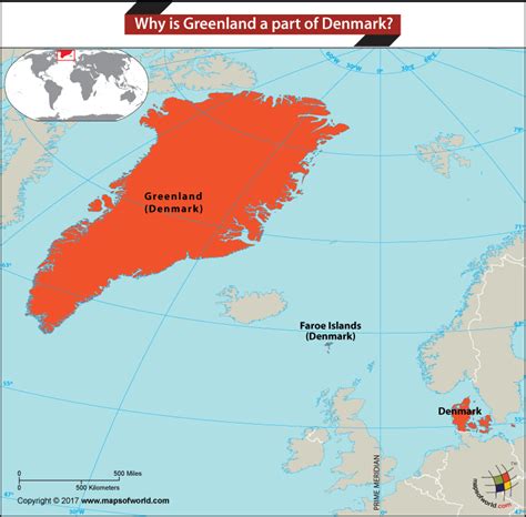 Denmark And Greenland World Map