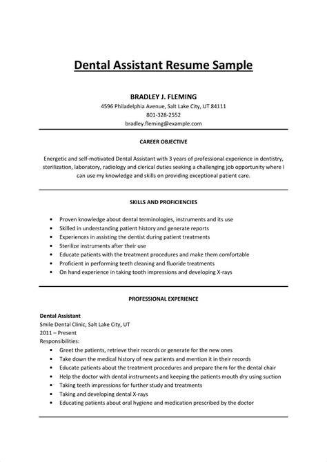 Dental Assistant Resume