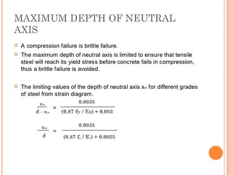 Depth Of Neutral Axis