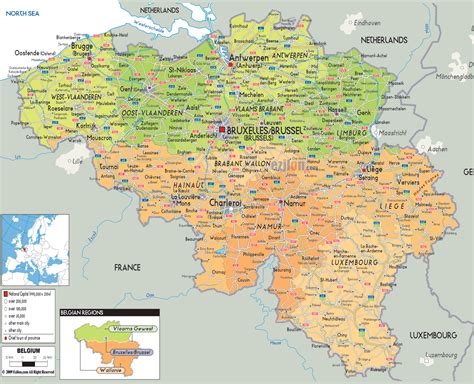 Detailed Map Of Belgium