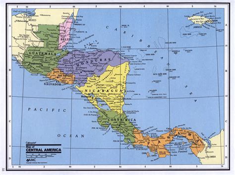 Detailed Map Of Central America And The Caribbean
