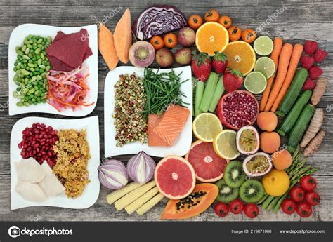 Diet Of Meat Vegetables And Fruits