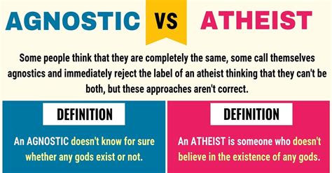 Difference Between Atheist And Agnostic
