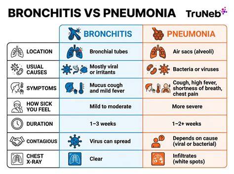 Difference Between Bronchitis And Pneumonia