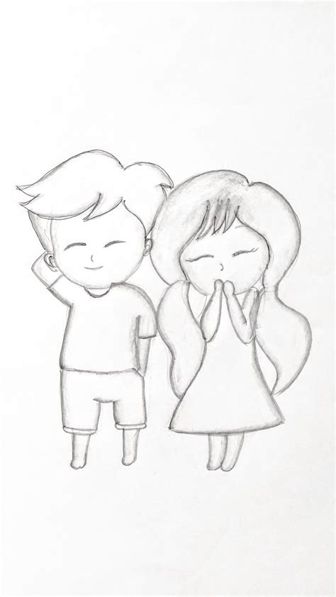 Drawing Of Boy And Girl Easy